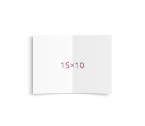 Печать Открытка складная 15х10