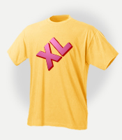 Печать Футболка XL, с фирменной символикой