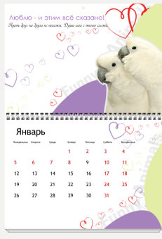 Календари к 14 февраля - Сладкая парочка