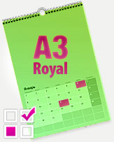 Печать Календарь перекидной А3 ROYAL с опцией событий